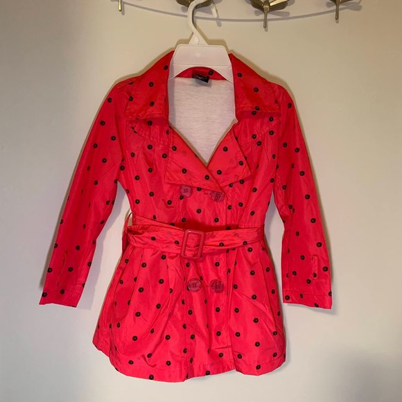 Girls TRENCH COAT belted double breasted - Picture 1 of 5